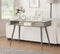 Booyd Sofa Table, Faux Concrete & Clear Glass